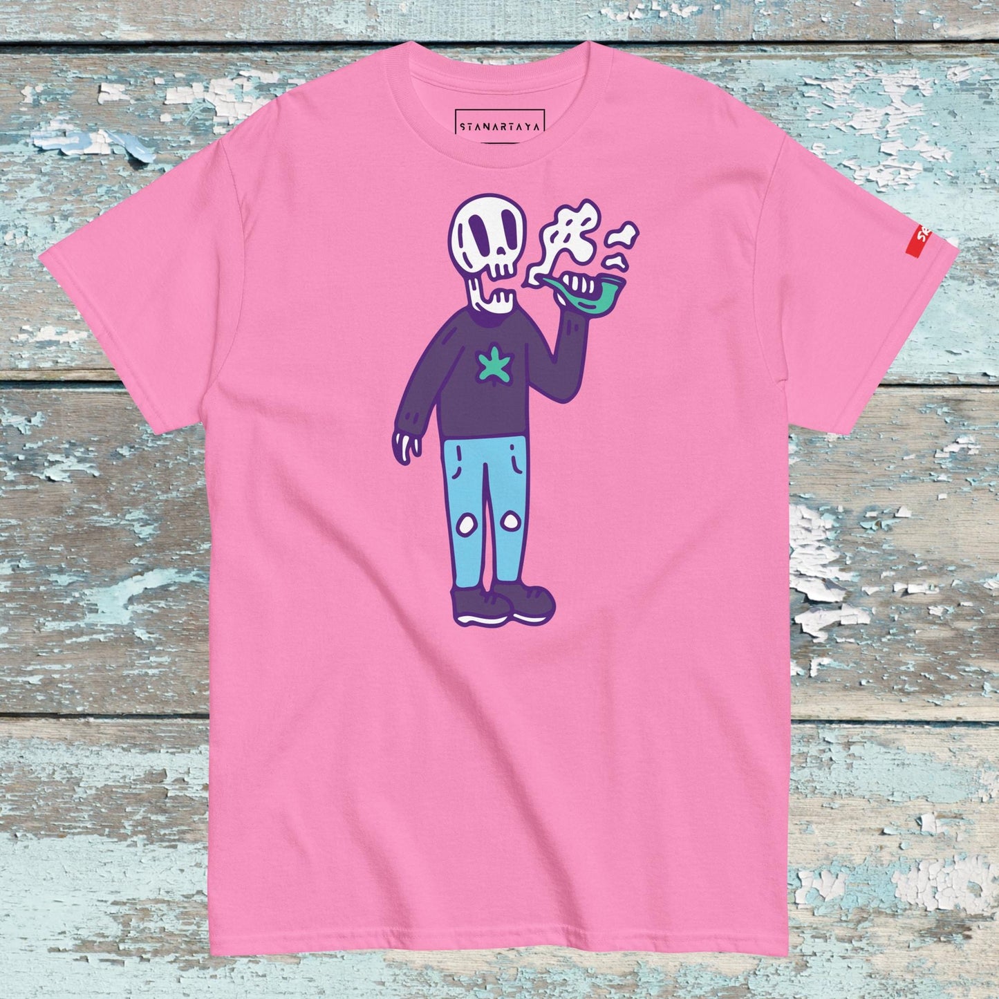 Skeleton smoking Tee