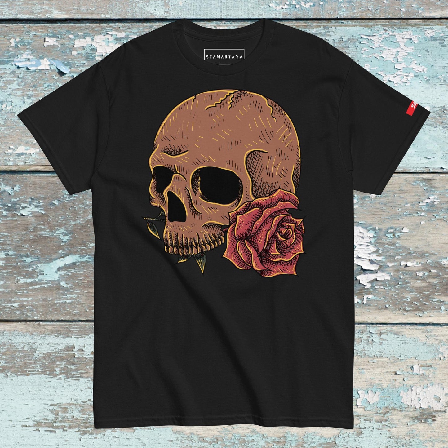 Skull with Flower Tee
