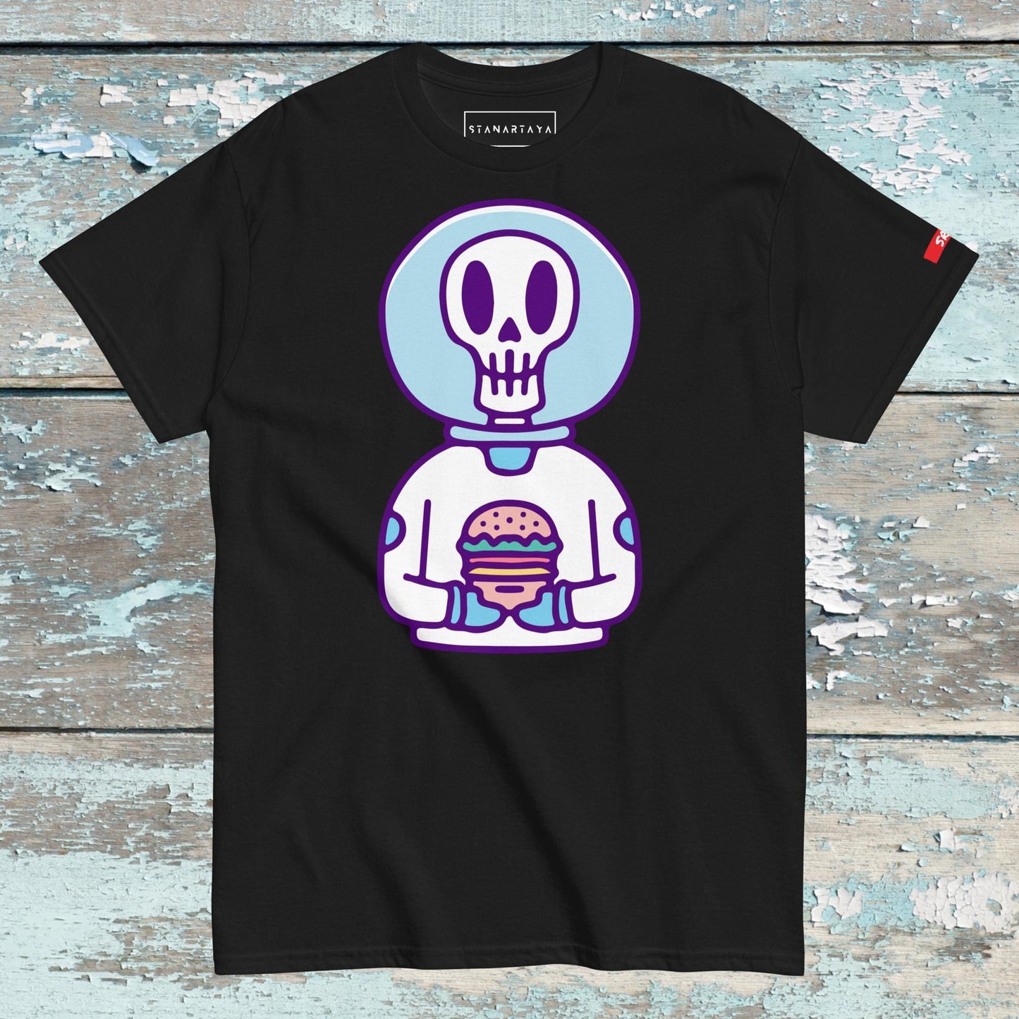 Skull with burger Tee