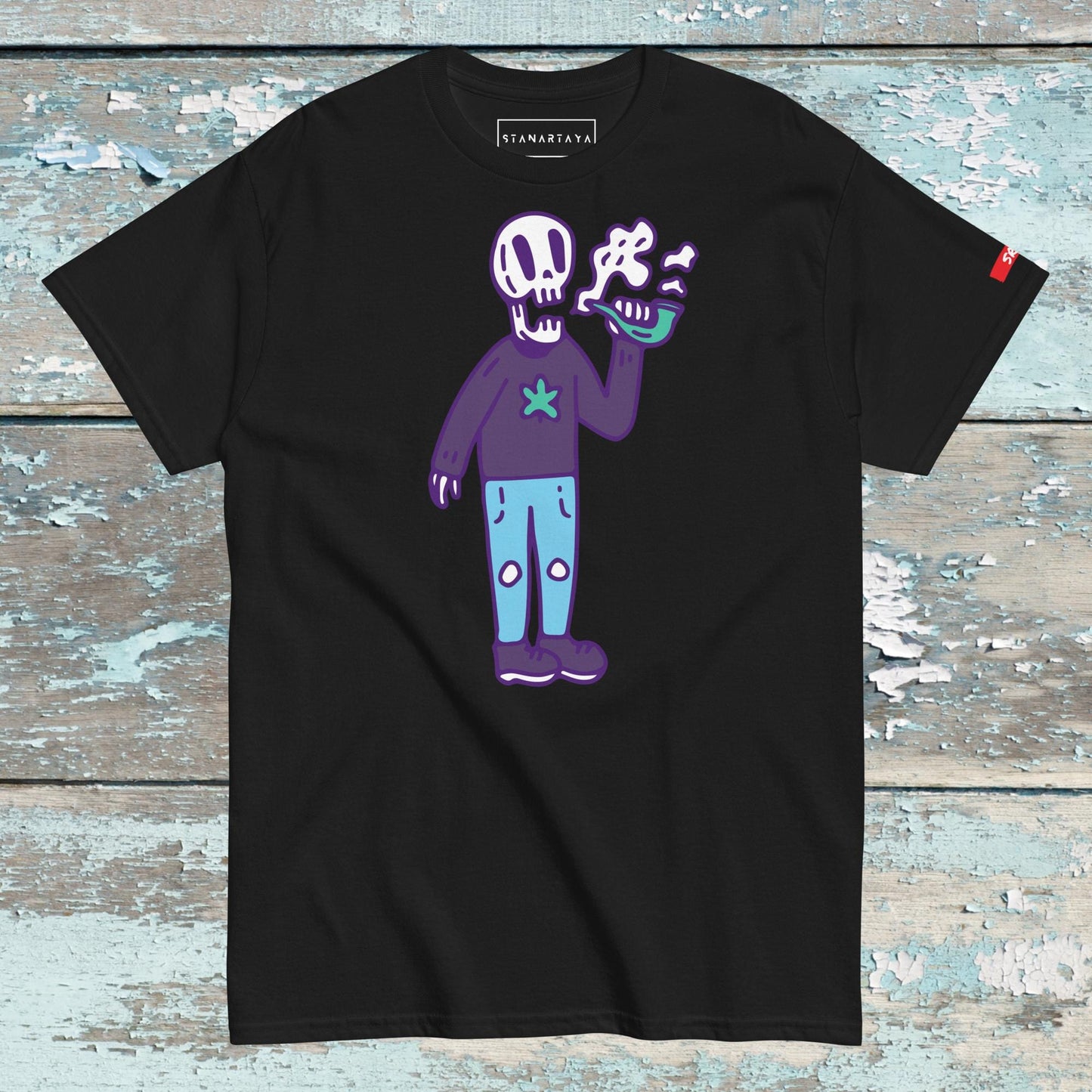 Skeleton smoking Tee