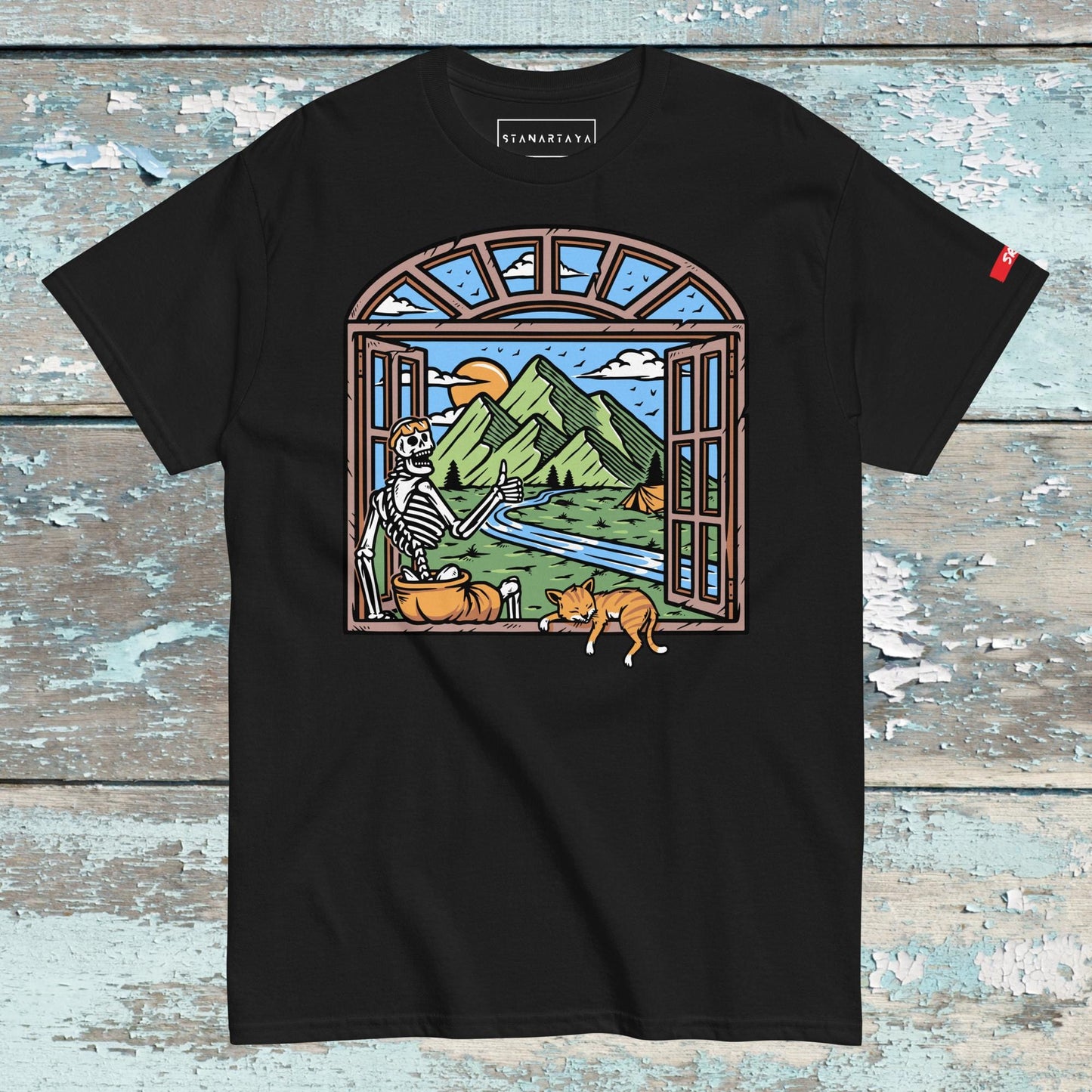 Mountain view from window Tee