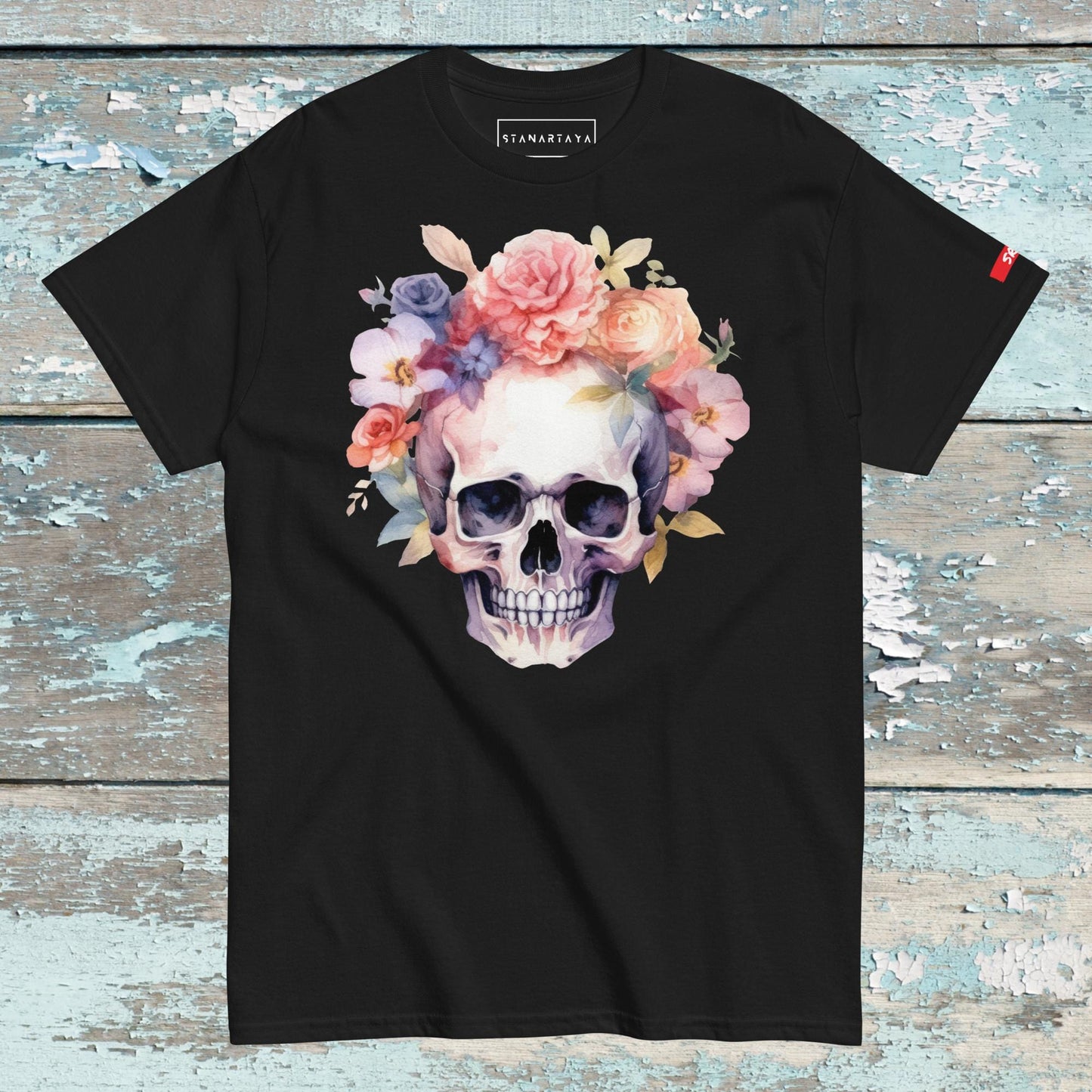 Skull with flower Tee