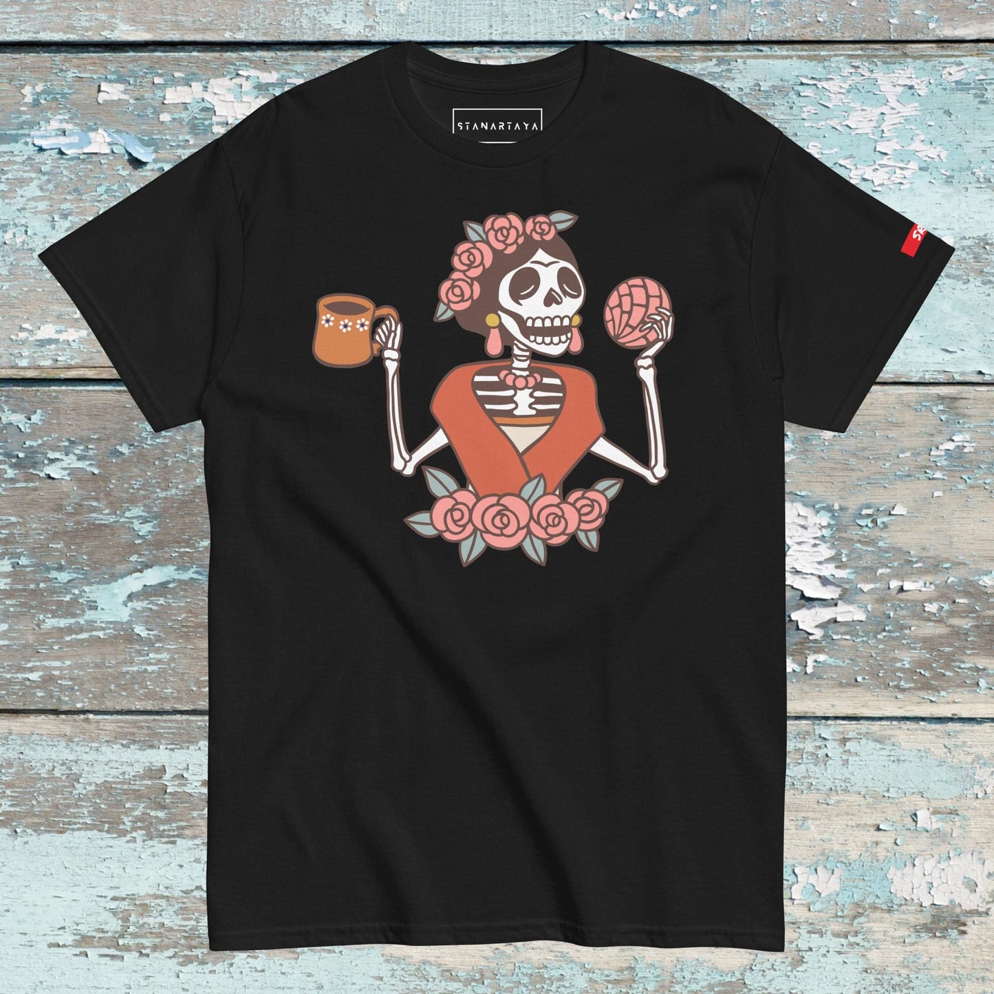 Skeleton with bread Tee