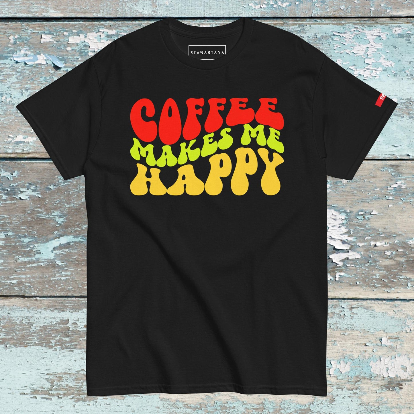 Coffee Wavy Retro Tee