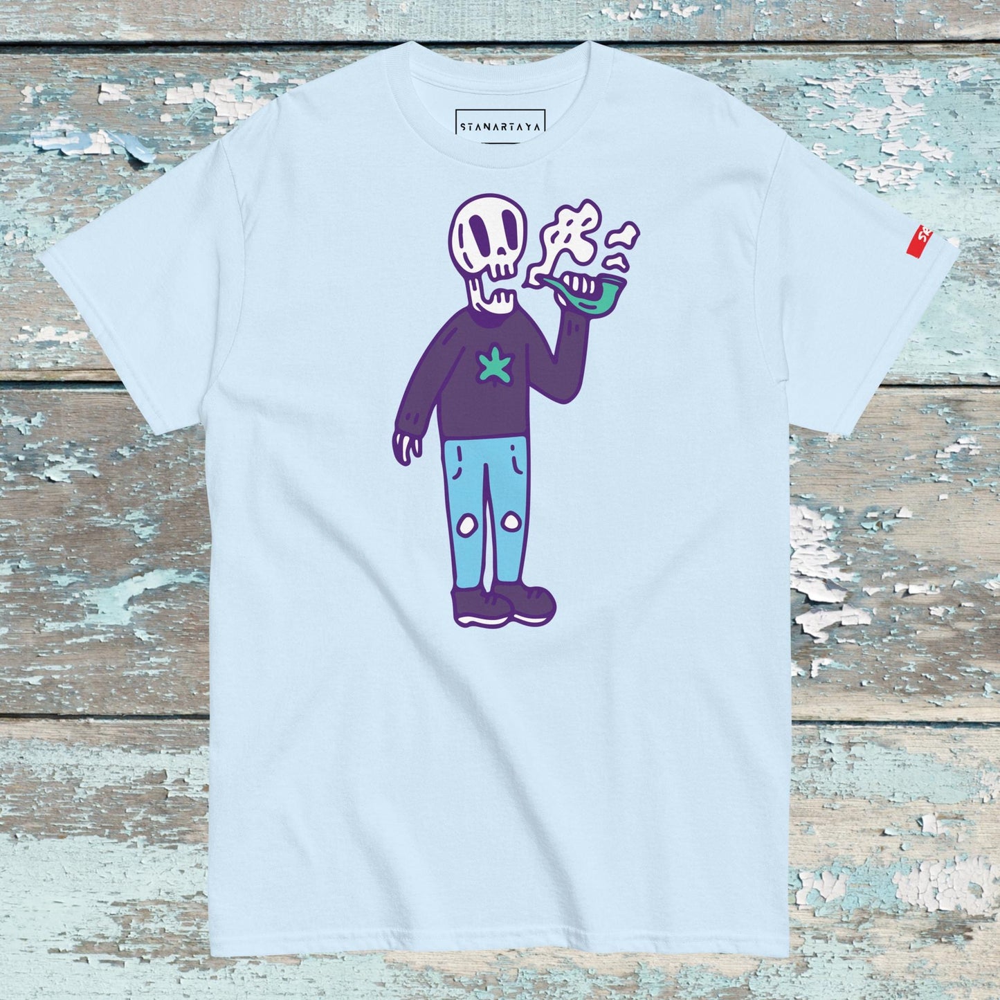 Skeleton smoking Tee