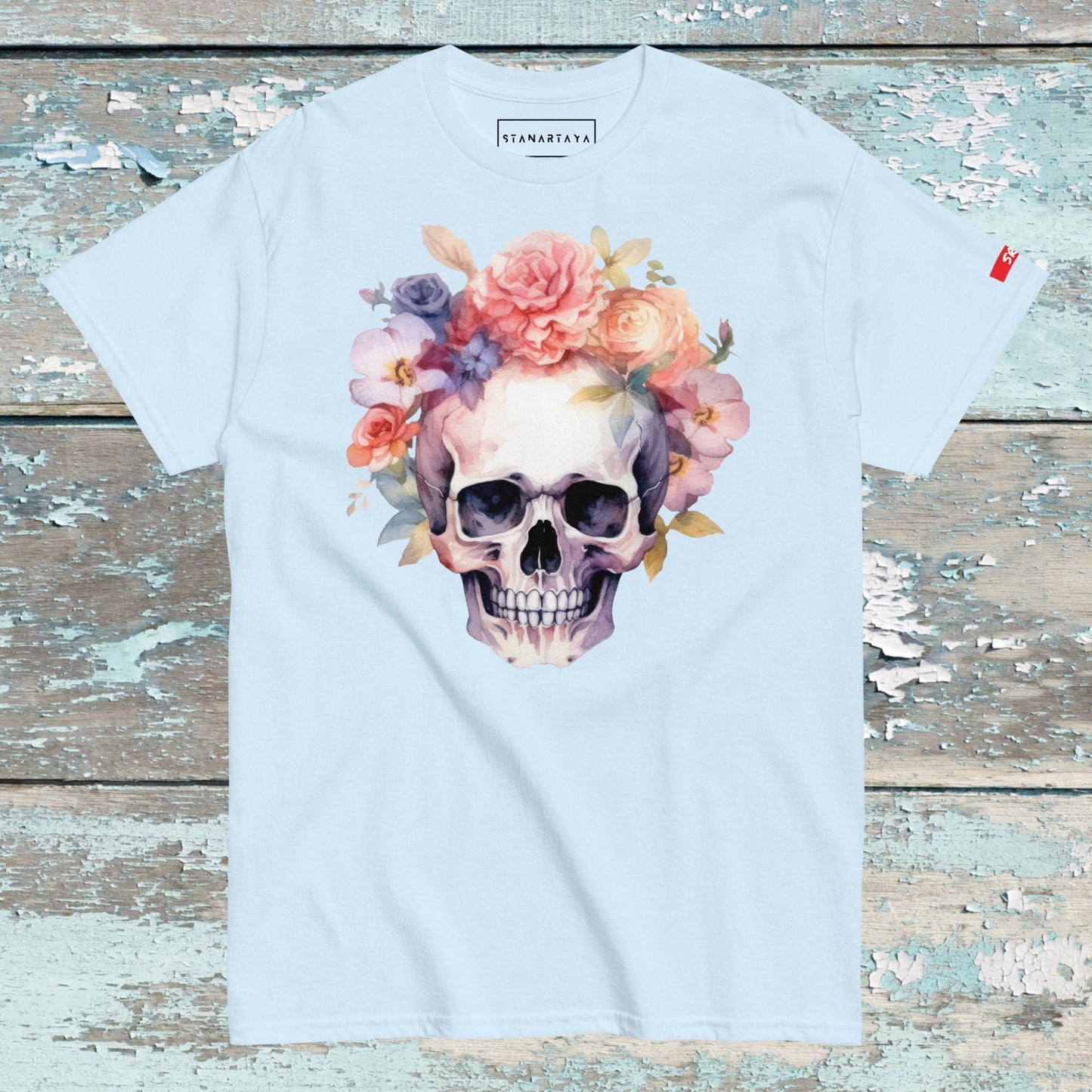 Skull with flower Tee