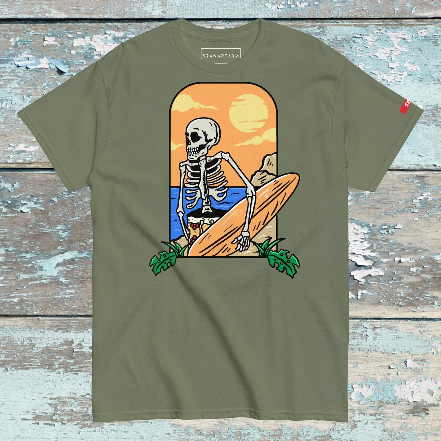Skull With Surfboat Tee