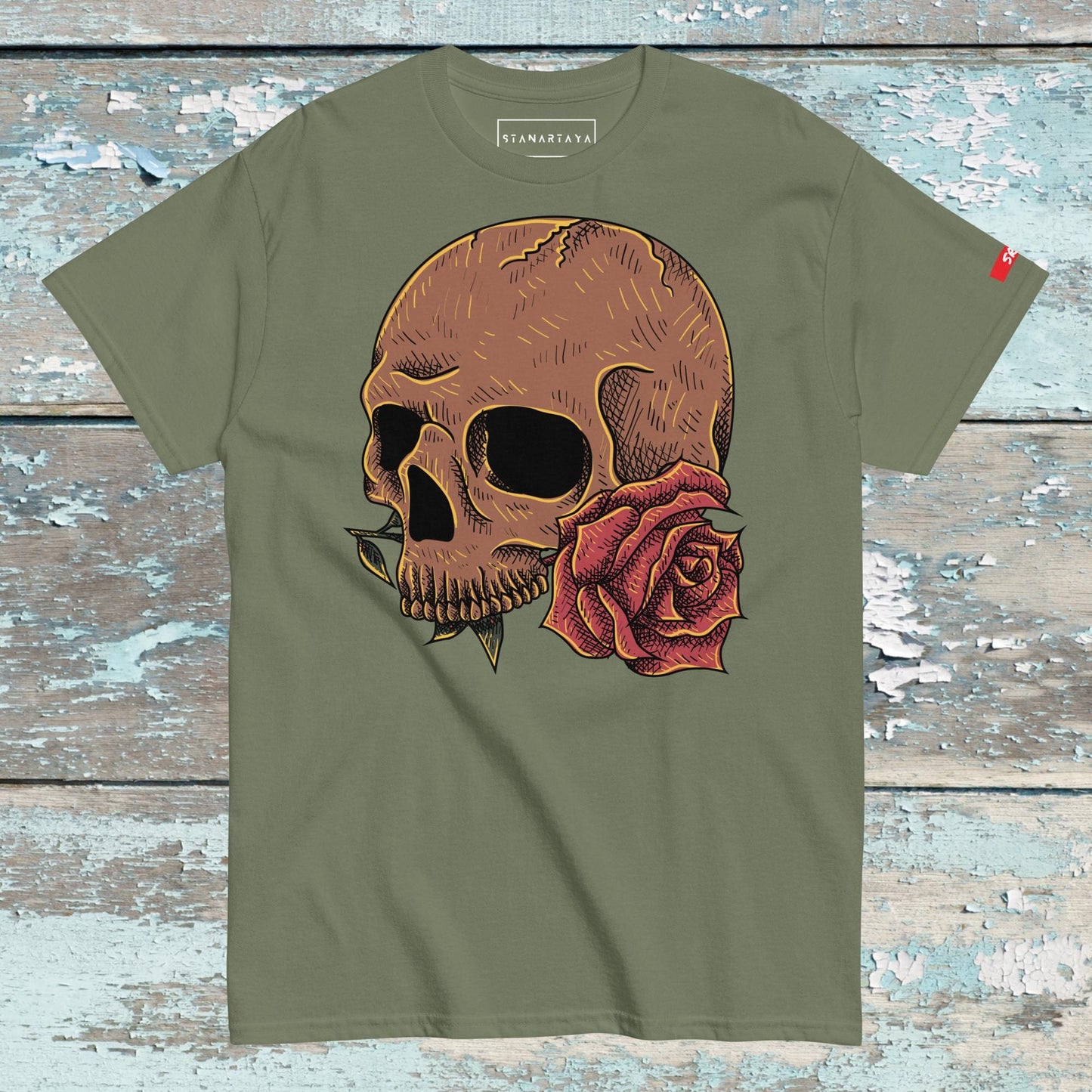Skull with Flower Tee