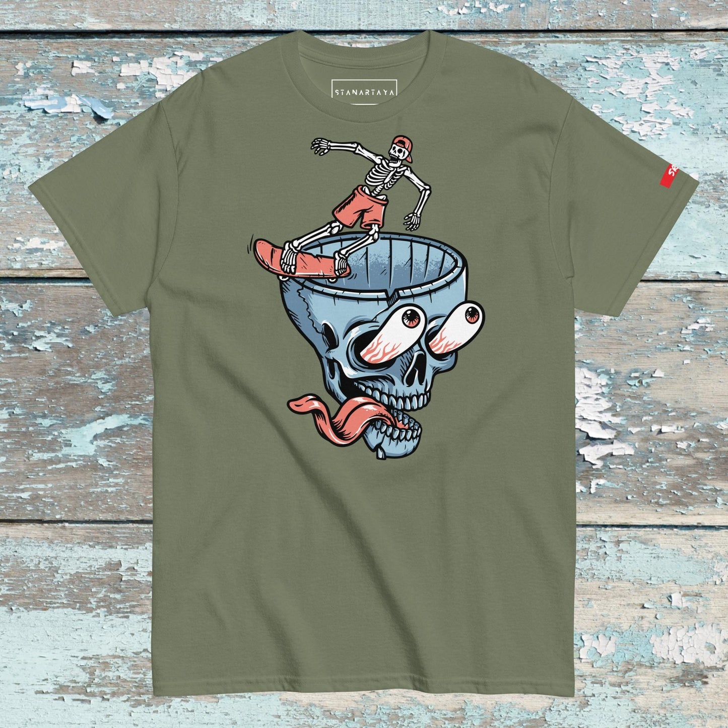 Skateboard skeleton Tee