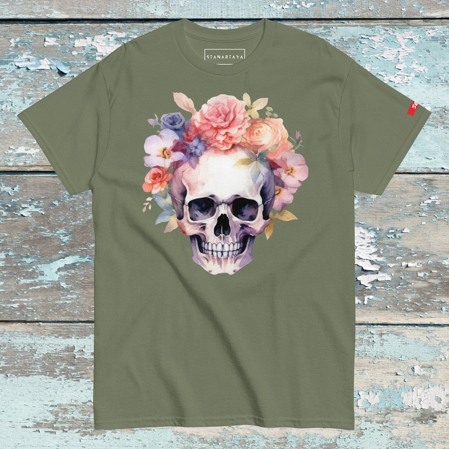 Skull with flower Tee