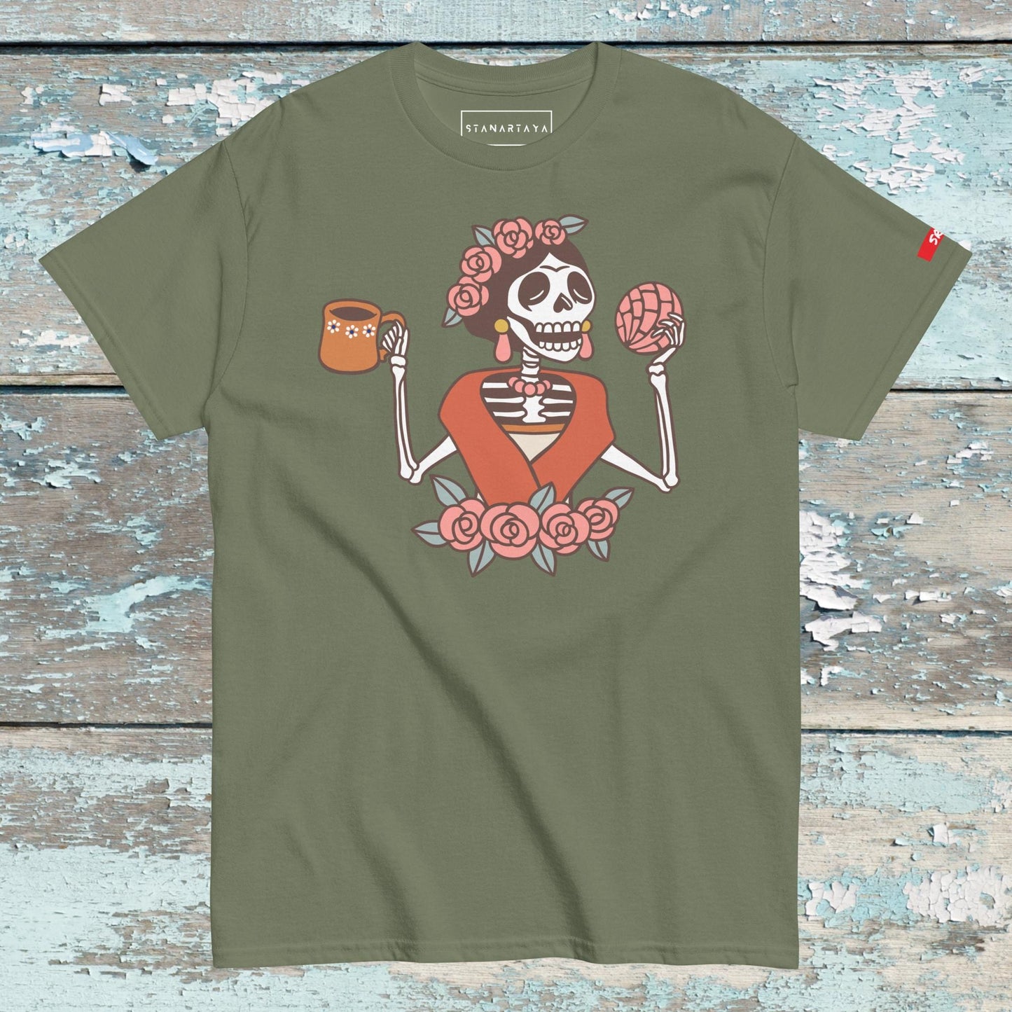 Skeleton with bread Tee