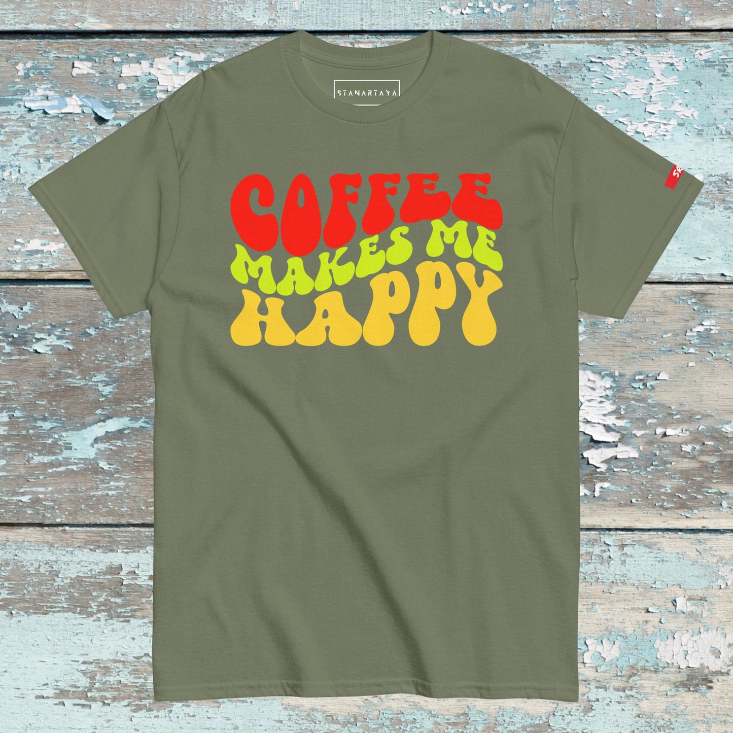 Coffee Wavy Retro Tee
