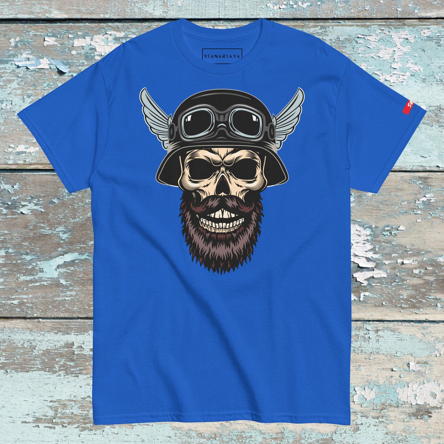 Berded Skull in Helmet Tee