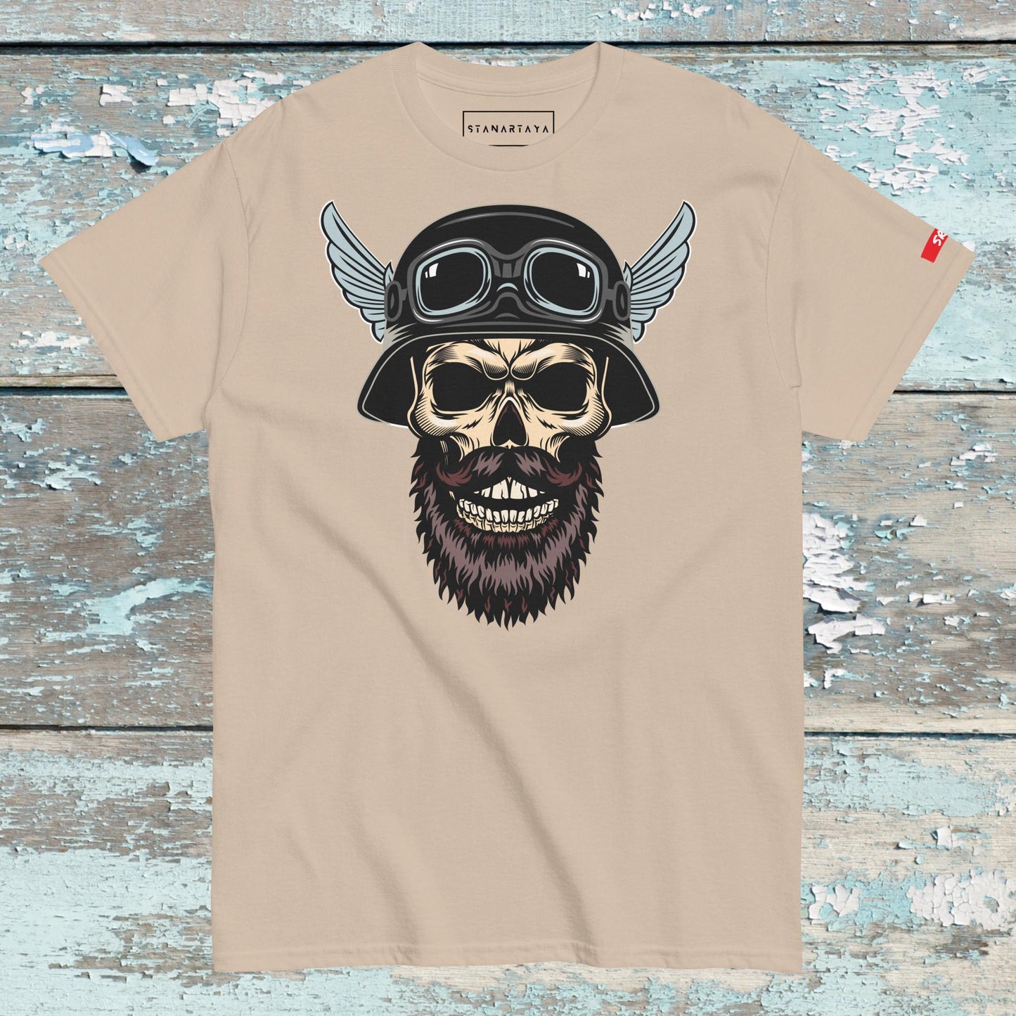 Berded Skull in Helmet Tee