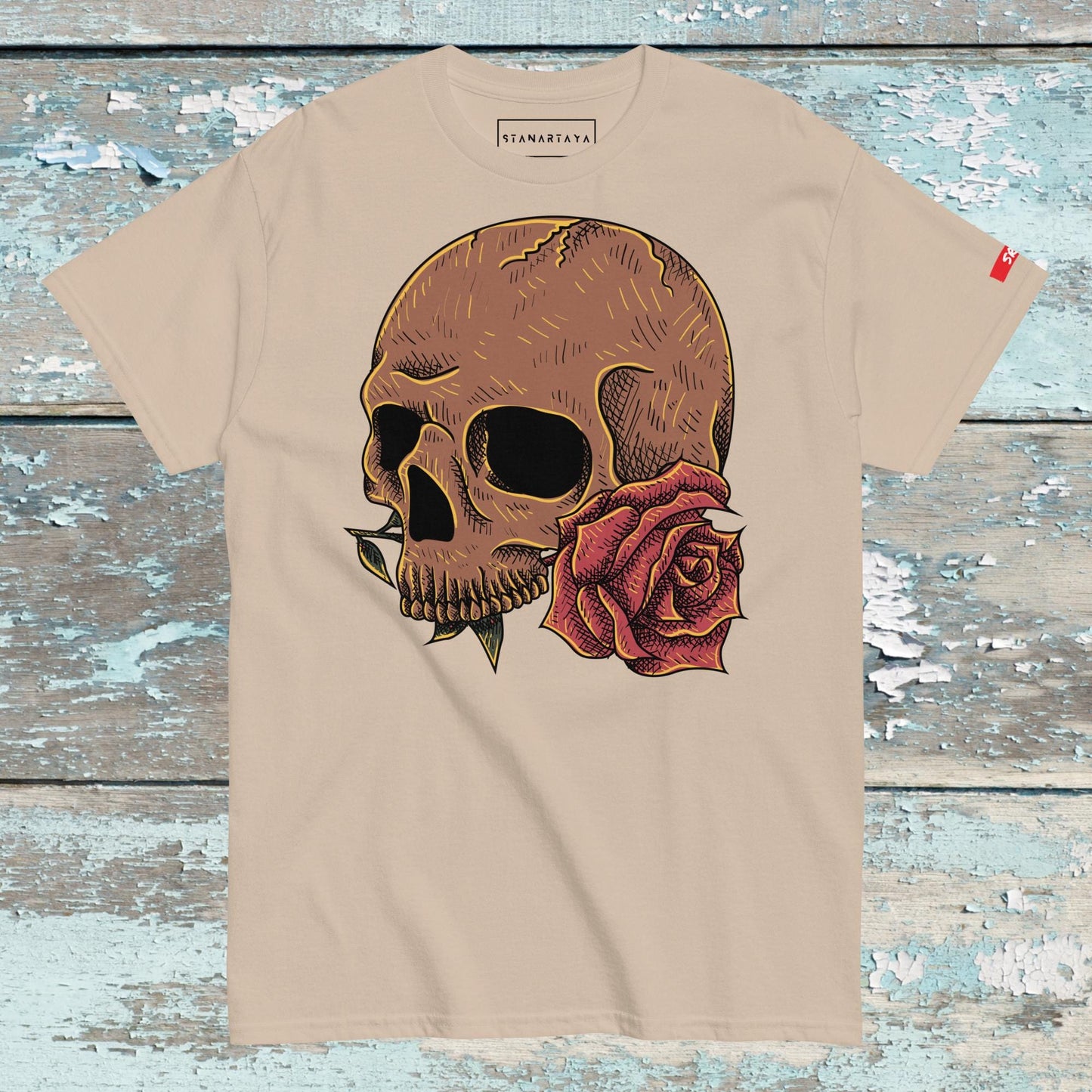 Skull with Flower Tee