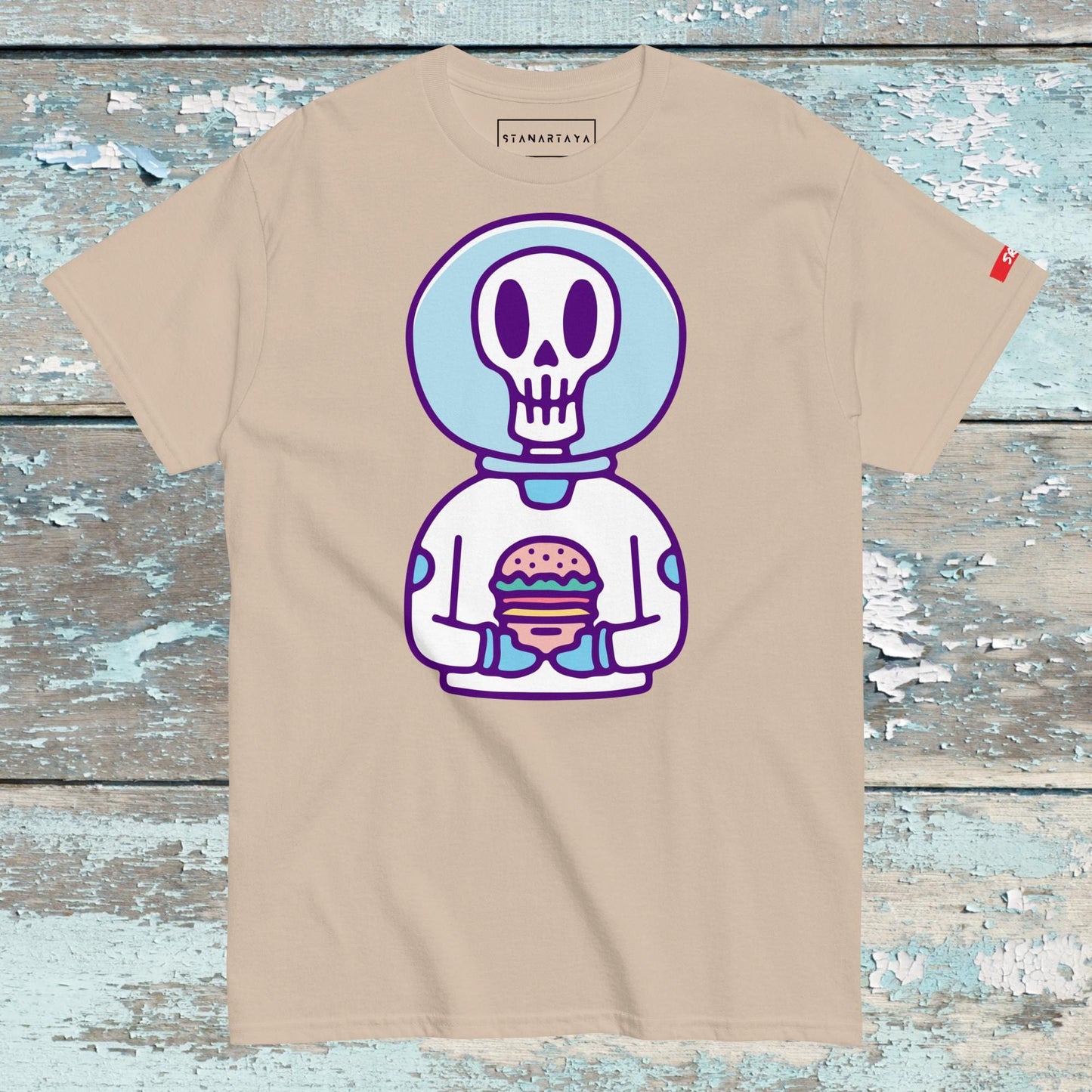 Skull with burger Tee