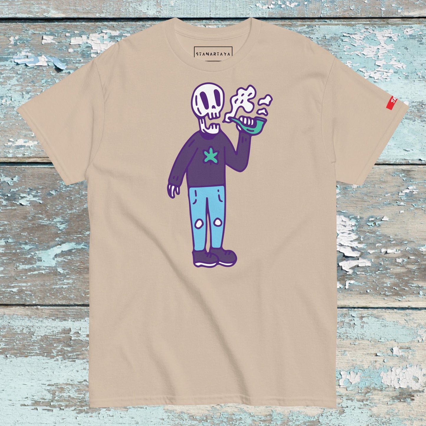 Skeleton smoking Tee