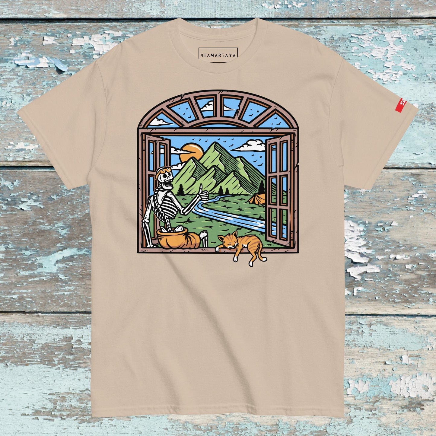 Mountain view from window Tee