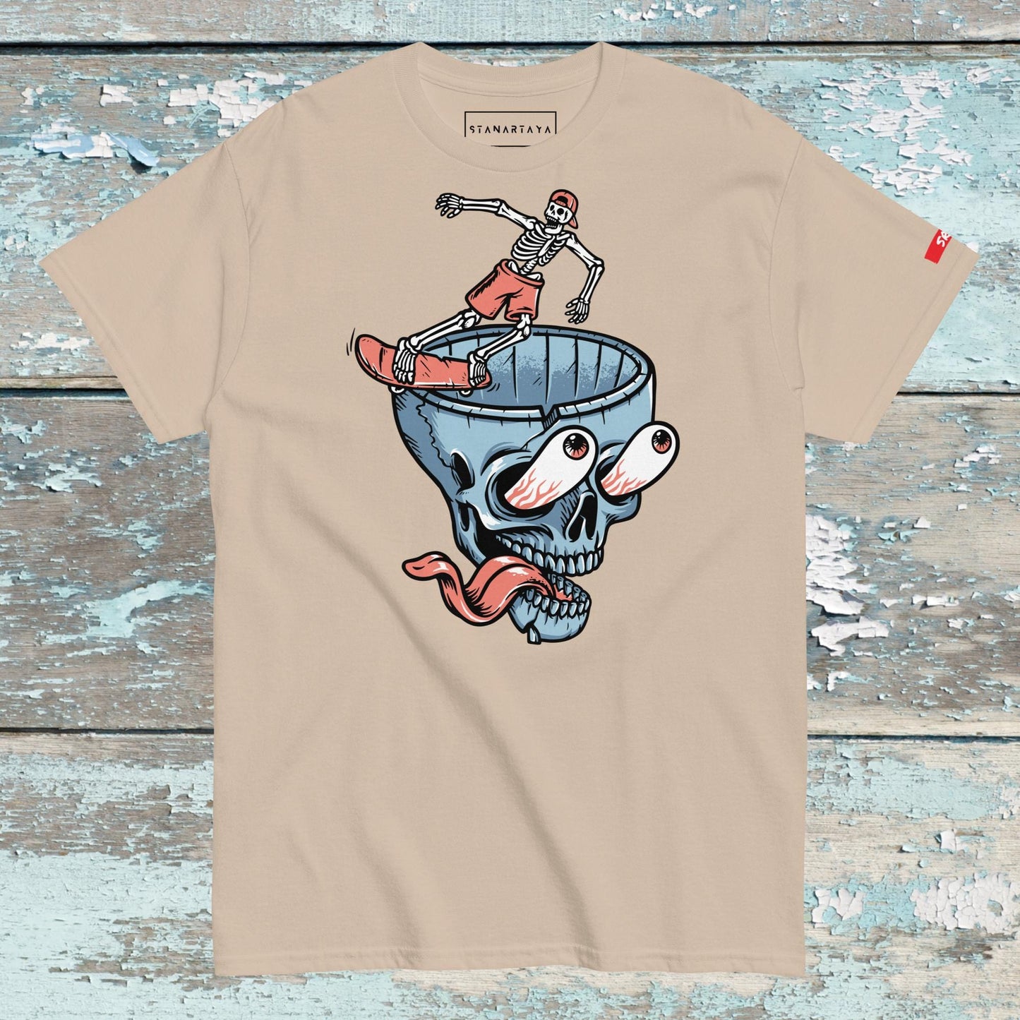 Skateboard skeleton Tee