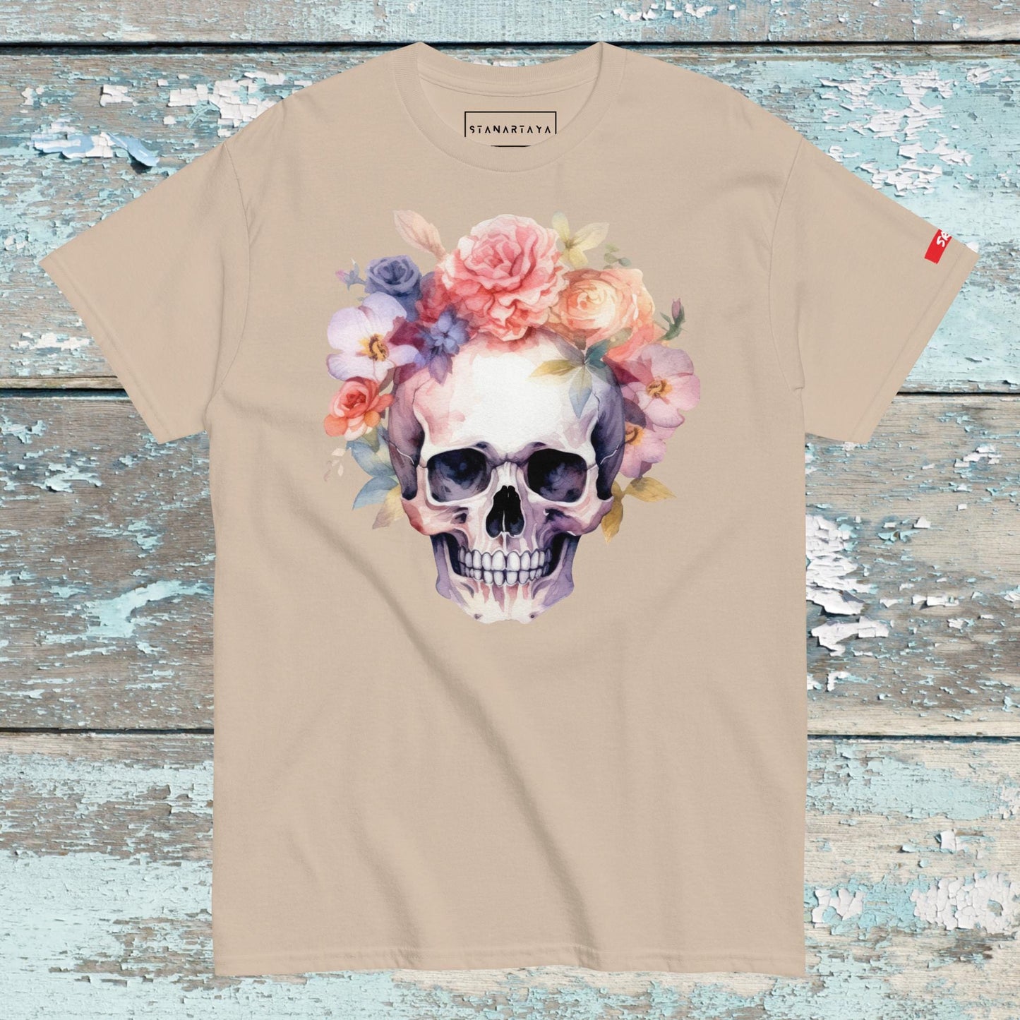 Skull with flower Tee