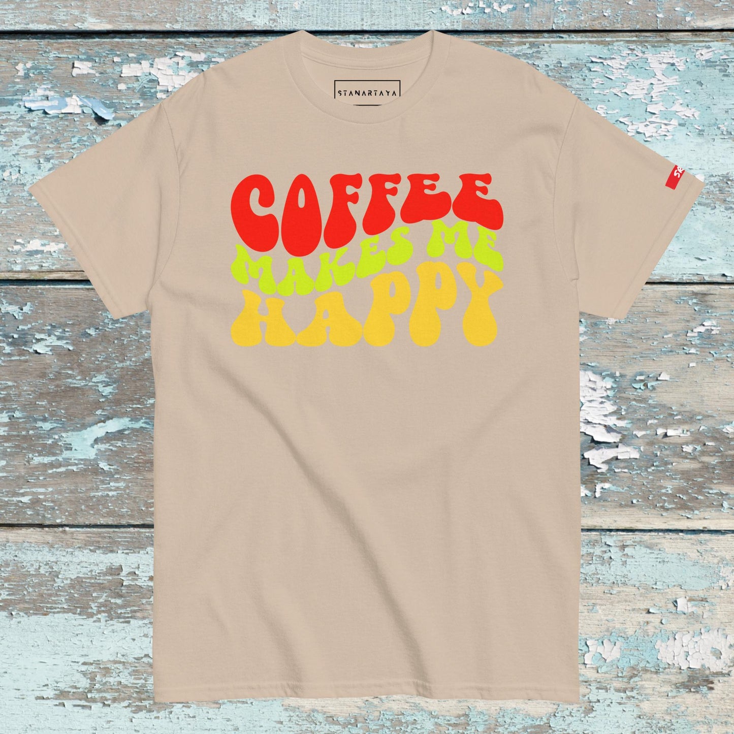 Coffee Wavy Retro Tee
