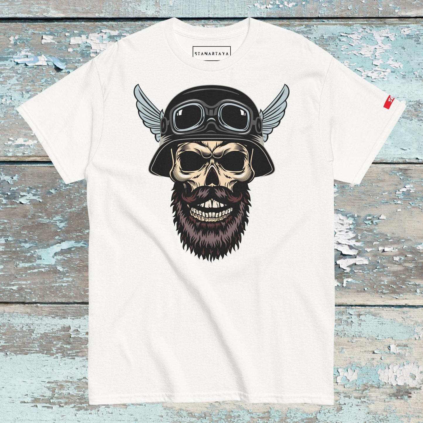 Berded Skull in Helmet Tee