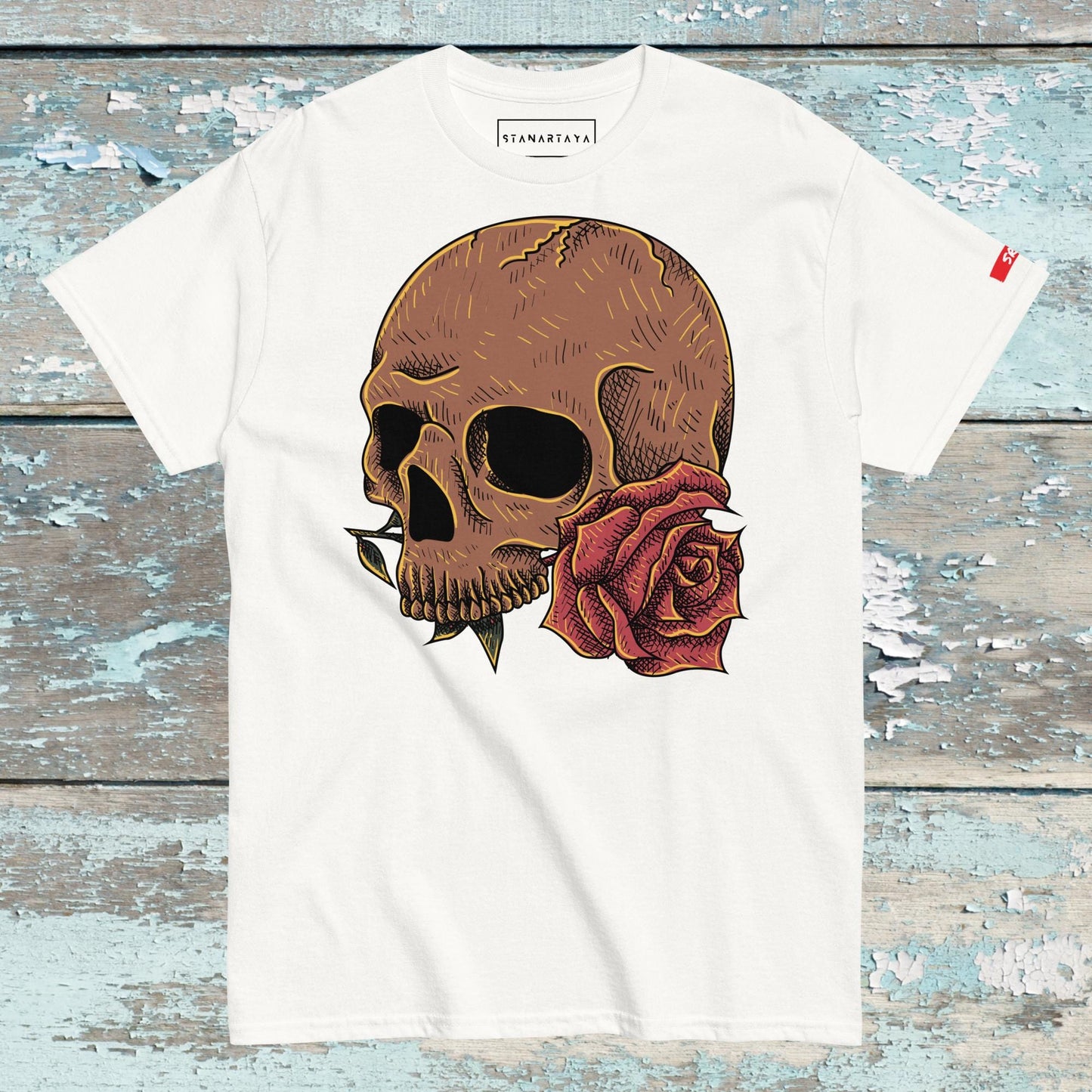 Skull with Flower Tee