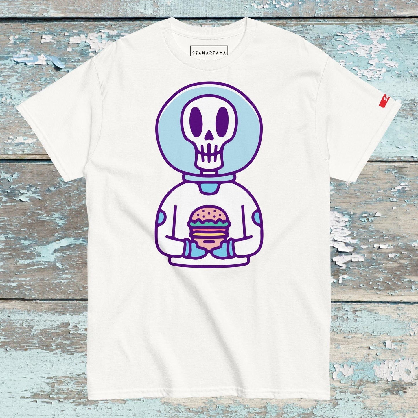 Skull with burger Tee