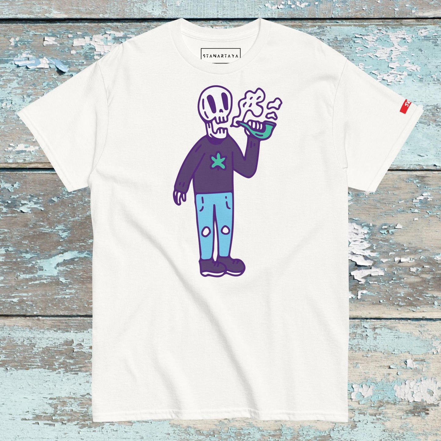 Skeleton smoking Tee