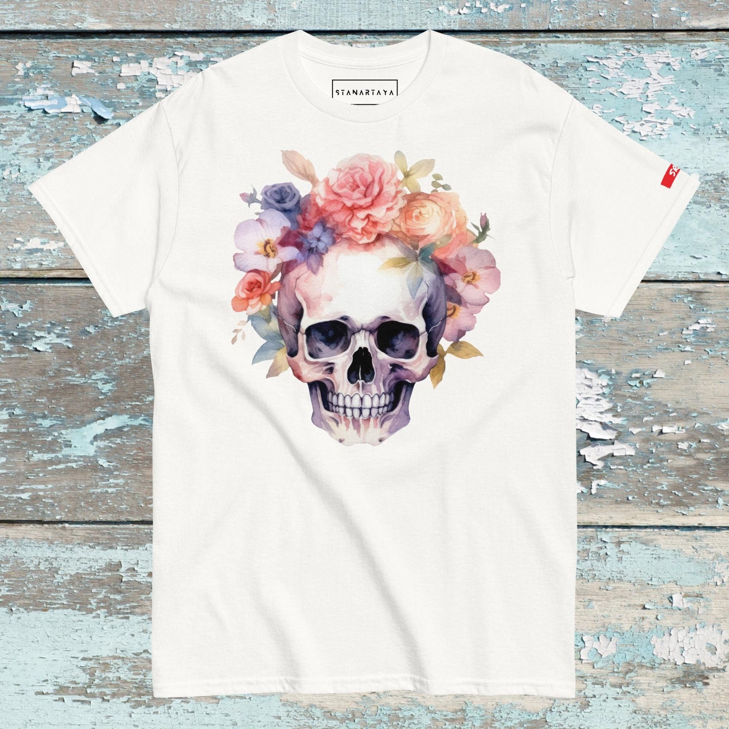 Skull with flower Tee