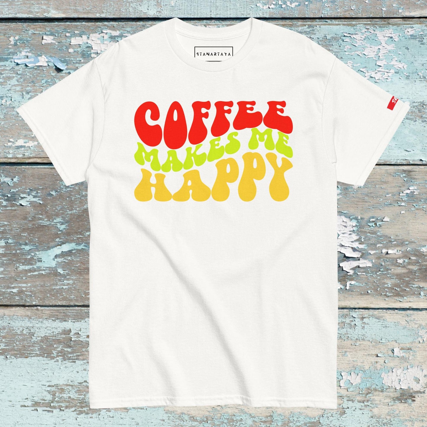 Coffee Wavy Retro Tee