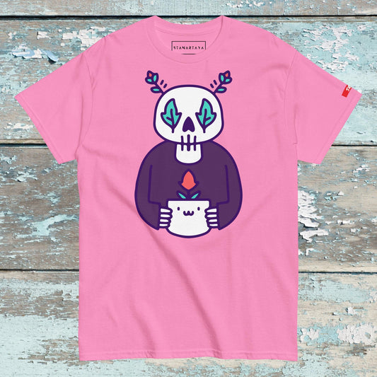Skull holding flowers Tee