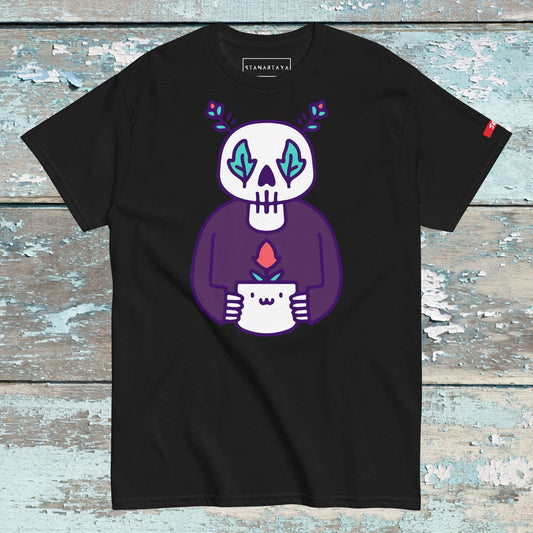 Skull holding flowers Tee