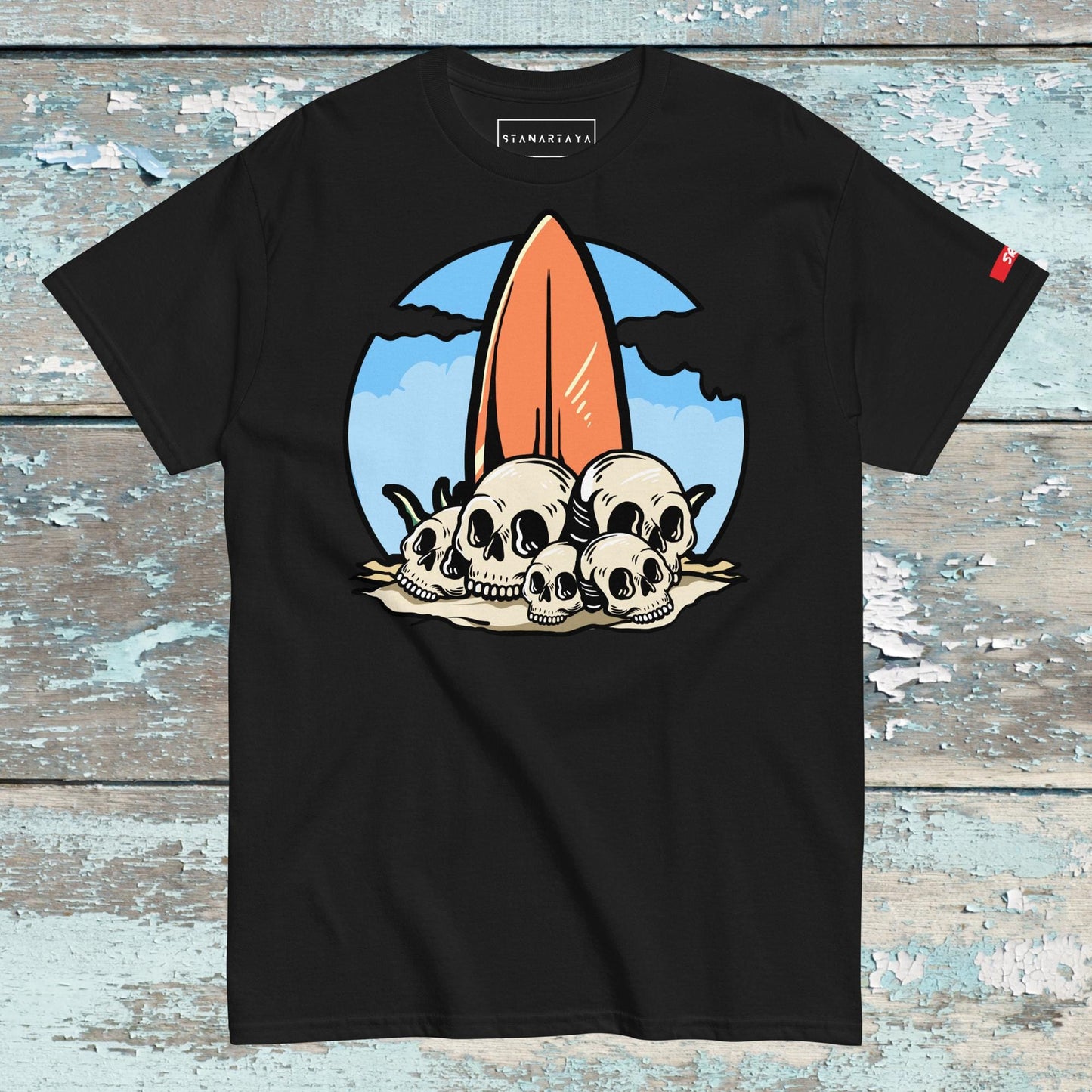 Surfboat with skull Tee