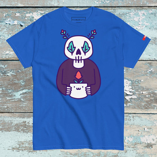 Skull holding flowers Tee
